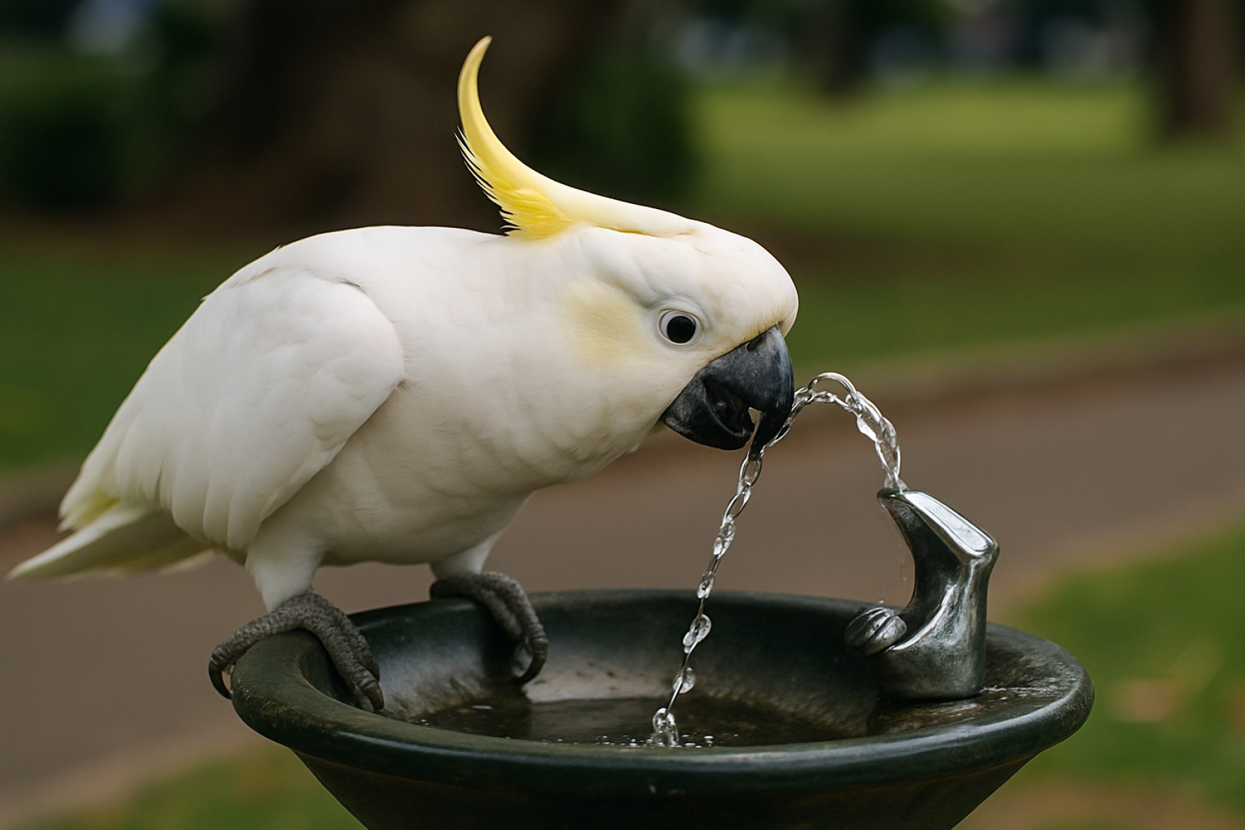 Sydney’s Genius Cockatoos Stun Scientists By Mastering Public Drinking Fountains